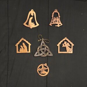 Wooden Nativity Ornament Set